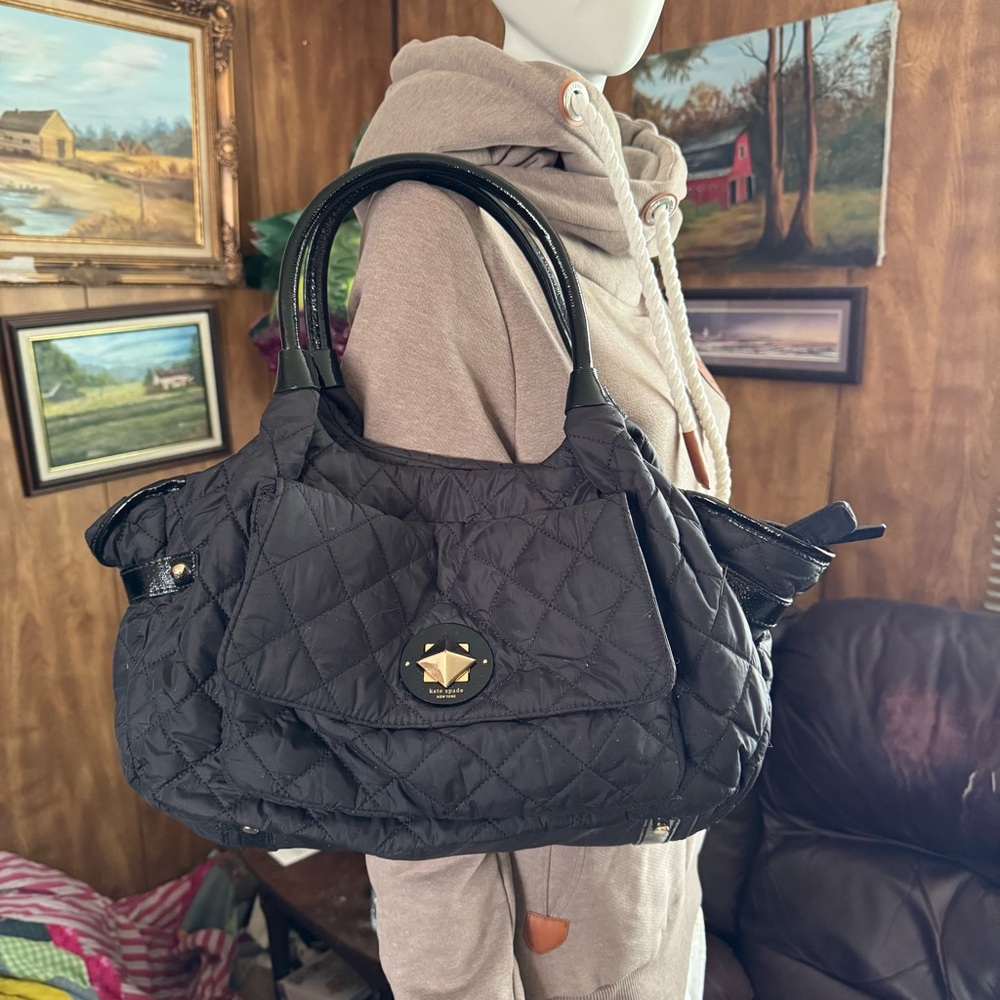 Black Quilted Kate Spade Bag